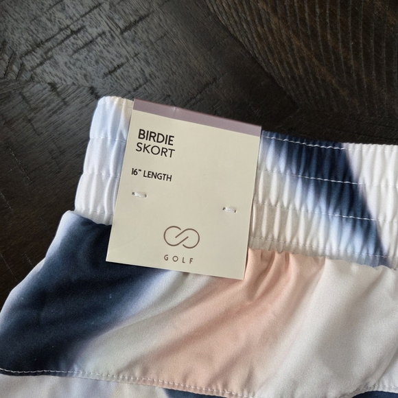 CALIA by Carrie Underwood Golf Birdie Skort XS 16" Sediment Stripe Ardosia NWT - Picture 10 of 12